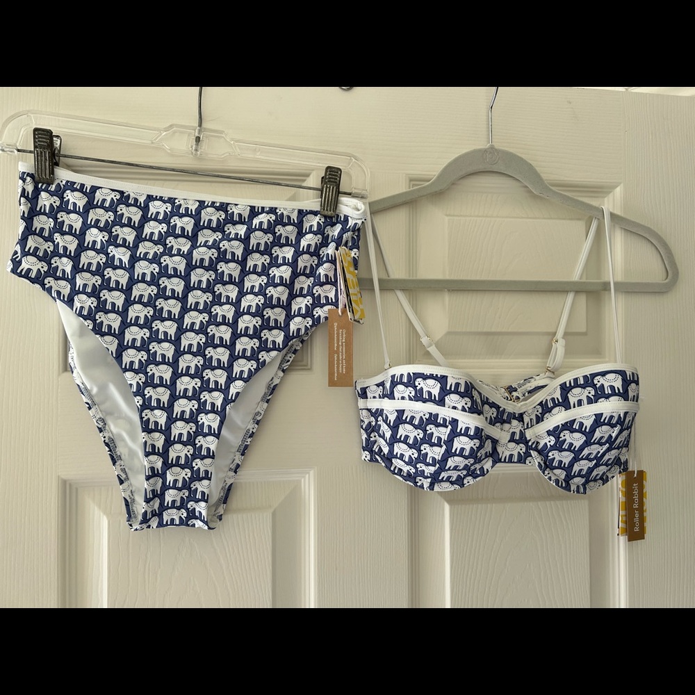 Roller Rabbit Blue Elephant Bikini